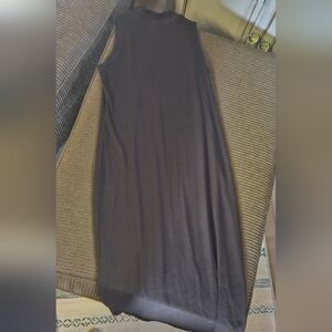 GAP Ribbed Black Maxi Dress Lg